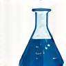Chemistry beaker icon symbolizing molecular science.